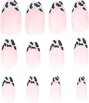 Ipetboom 48pcs Artificial Long Nails Nail Stickers Diy Nail Supplies Manicure Decorations Fit for Events Occasions