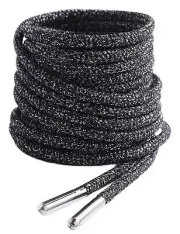 Round Work Boot Laces Tough Shoe Laces with Metal Tips for Hiking Boots
