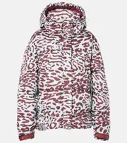 [Adidas by Stella McCartney] Adidas by Stella McCartney TrueNature leopard-print puffer jacket AU 16 green