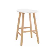 Modern Furniture Hetty 42x63cm Counter Stool - Oak + White