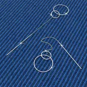 Solid 925 Sterling Silver Threader Earrings With Circles