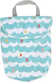 LOORGVEL Portable Diaper Bag Pouch Reusable Nappy Storage Organizer for Boy Girl Lightweight Compact Design for Travel Nursery Use Dual Pocket Upgrade