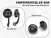 Royal Enfield Bar End Mirror kit & Bar end Finisher For GT Continental 650 (for: Royal Enfield)