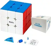 Moyu RS3M 2020 3x3 Speed Cube Stickerless, Magnetic 3D Puzzle Magic Toy, Smooth & Fast Cube (8880)