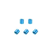 5 Pcs M3x6mm Round Aluminum Standoff Column Spacer Female Aqua Blue for DIY