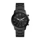 FOSSIL Minimalist Chrono 新雅仕三眼計時手錶 黑色不鏽鋼鍊帶 42MM FS5848