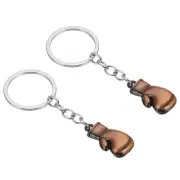2 Pcs Boxing Gloves Keychain Mini Cute Boxing Key Chain Sport Pendant Red