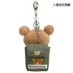 小禮堂 拉拉熊 背包造型鑰匙圈 (灰綠款)