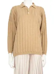 Brown Merino Wool Knit Sweater