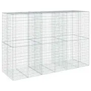 Gabion Basket with Cover 300x100x200cm Iron Wire Wall Cage Fence Fencing