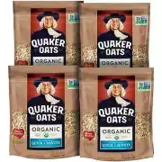 Quaker Organic Quick 1-Minute Oatmeal, 24 oz, Pack of 4 Bags