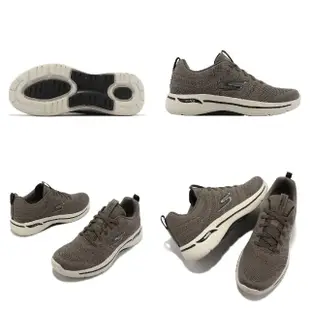 【SKECHERS】休閒鞋 Go Walk Arch Fit-Grand Select 2 男鞋 棕 米 緩震 健走鞋(216263TAN)