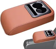 Centre Console Cover, Arm Rest Cover for Car, Leather Armrest Raiser Pads, Multifunctional Car Inner Arm Rest Cushion with Cup Organiser and Phone Holder for Truck Car