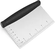 Stainless Steel Metal Griddle Scraper/Chopper Dough Cutter Great as Dough Cutter for Bread and Pizza Dough Multi-Purpose Kitchen Tool With Contoured Grip for Baking and Cooking BBQ scraper