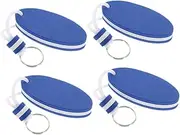 GAROZATION 4pcs Oval Floating Keychain Buoyant Key Floaters for Boats Kayaks Canoes Fishing Trips for Water Sports Stylish Design Convenient Attachment for Keys Bags