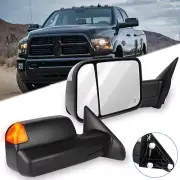 ?Power Heated Signal Puddle For 2016-17 Ram 1500 2500 3500 Side Mirrors Tow Pair