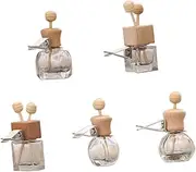 [GRIRIW] 5Pcs Car Air Vent Aroma Bottle Decorative Essential Oil Diffuser for Perfume Rotatable Clip Design for Car Bedroom and More Elegant Aroma