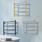 ACA Round Stainless Steel Electric Heated Towel Rack Ladder Warmer 4 Bars Rail
