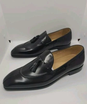 NEW Sesseben Chicago Parkerbont Mens Tassel Loafers - Black Size 12