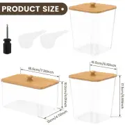 3 Pcs Stylish Laundry Pod Container with Lid and Spoon Reusable Dryer typcJ