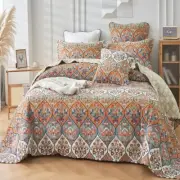 Patchwork Bed Quilt Royal Manor Coverlet Queen Size 230x230cm