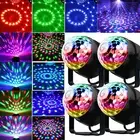 4X LED Disco Light RGB Sound Activated Rotating DJ Party Magic Ball Strobe Light