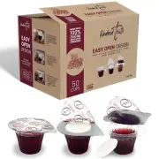 Easy Open Prefilled Communion Cups & Wafer Set (Pack of 50) 100% Grape Juice