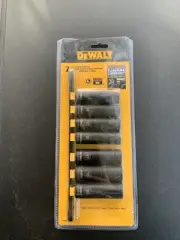 DEWALT 7-PC 1/2" DRIVE 6-PT METRIC DEEP IMPACT SOCKET SET # DWMT744490SP