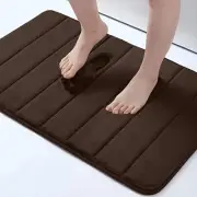 Memory Foam Bath Mat Rug, Ultra Soft and Non-Slip Bathroom 24" x 16" Brown