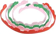 VILLFUL 4pcs Replaceable Scalloped Bulletin Board Border Decor Removable Classroom Trim for Kindergarten Playroom Office Cartoon