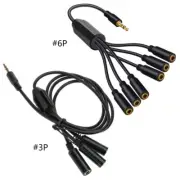 Headsets Conversion Computer Headsets 3.5mm 1 to 3/6 Splitter Cable