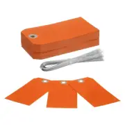 100Pcs Hang Tags,Tags with Wire String for Making Item Tags, Orange