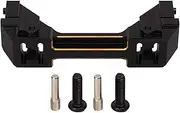 RC Rear Bumper Mount Bracket Brass Heavy Duty Upgrade Replacement Parts for RGT EX86190 LC76 1/10 RC Crawler Black 74x25mm with 4 Screws