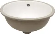 Undermount Bathroom Sink Oval - 16"X13" White Porcelain Ceramic Oval Vessel Sink