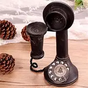 Decorative Telephone Model, Retro Corded Telephone Decoration - Desktop Ornament Vintage Ornament Antique Telephone Ornament Nostalgic Object Cinematography Accessories