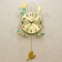 在飛比找樂天市場購物網優惠-掛鐘 新款上市 免運 鐘表掛鐘客廳創意小鳥個性現代裝飾掛表簡