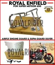 Fits Royal Enfield AIRFLY ENGINE GUARD & SUMP GUARD SILVER For Super Meteor 650