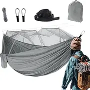 Camp Hammock | Durable Camping Hammock Net Portable | Compact Breathable Lightweight Waterproof Camping Accessories for Backyard Outside Travel Survival Outdoor Hiking Backpacking
