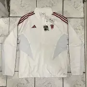 New Adidas Manchester United Anthem 23/24 Cloud White Jacket Men’s Size L IU1826