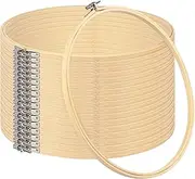 GNIEMCKIN 18 PCS Bamboo Embroidery Hoops Set, 12 Inch Adjustable Cross Stitch Rings in Bulk for Needlework, Sewing and Crafts, with Easy Loosen Tighten Mechanism, Ideal for Gifting and Decorating, by .