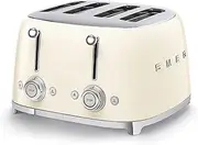 [Smeg] Cream Retro 4 Slice Toaster