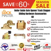 Roller Guide Opener Track Stopper Wheels Sliding Gate Galvanised Accessory Kit