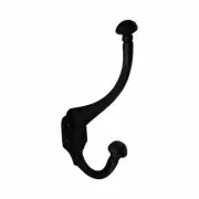 Hat Coat Hook Wrought Iron Black | Renovator's Supply