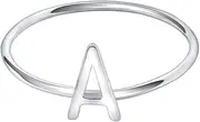 [AoedeJ] 925 Sterling Silver Stackable Initial Letter Rings Capital Letter Ring Charm Initial Band for Women, 8, Rings