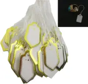 500 Pcs Price Tags with String, Premium Writable Jewelry Tags, Paper Sale Tags w