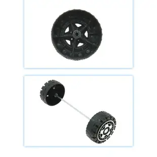 【優選百貨】粗紋燙銀黑色車輪 玩具四驅車塑料輪胎 模型輪子配件 DIY科技制作[DIY]