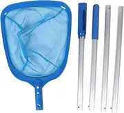 Pool Leaf Skimmer Net Strong Durable Detachable Handle Quick Cleaning Flexible Assembly Premium Materials Easy to Install for Swimming Pools Hot Tubs Spas Fountains Plastic Nylon