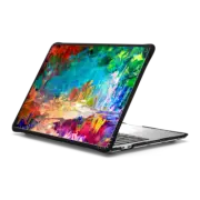 MacBook Pro 13-inch (M1 / M2 / Intel) Impact Case WELCOME TO UTOPIA - Rainbow Neon Colorful Fine Art Abstract Acrylic Mixed Media Painting Fairy Forest Garden Landscape Trees Flowers Floral Nature Chic Fantasy Summer Design