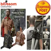 N892 Medieval Knight Roman Sword Shoulder Back Sheath Frog Holder Scabbard Larp