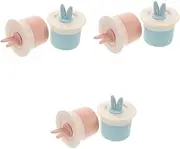 [FOMIYES] 3sets Rabbit Ears Facial Filled Foam Machine Skin Care Spatula Household Aprons Bubble Foam Machine Liquid Feeders Food Feeders Beekeeping Supplies Feeders Straw 2pcs*3